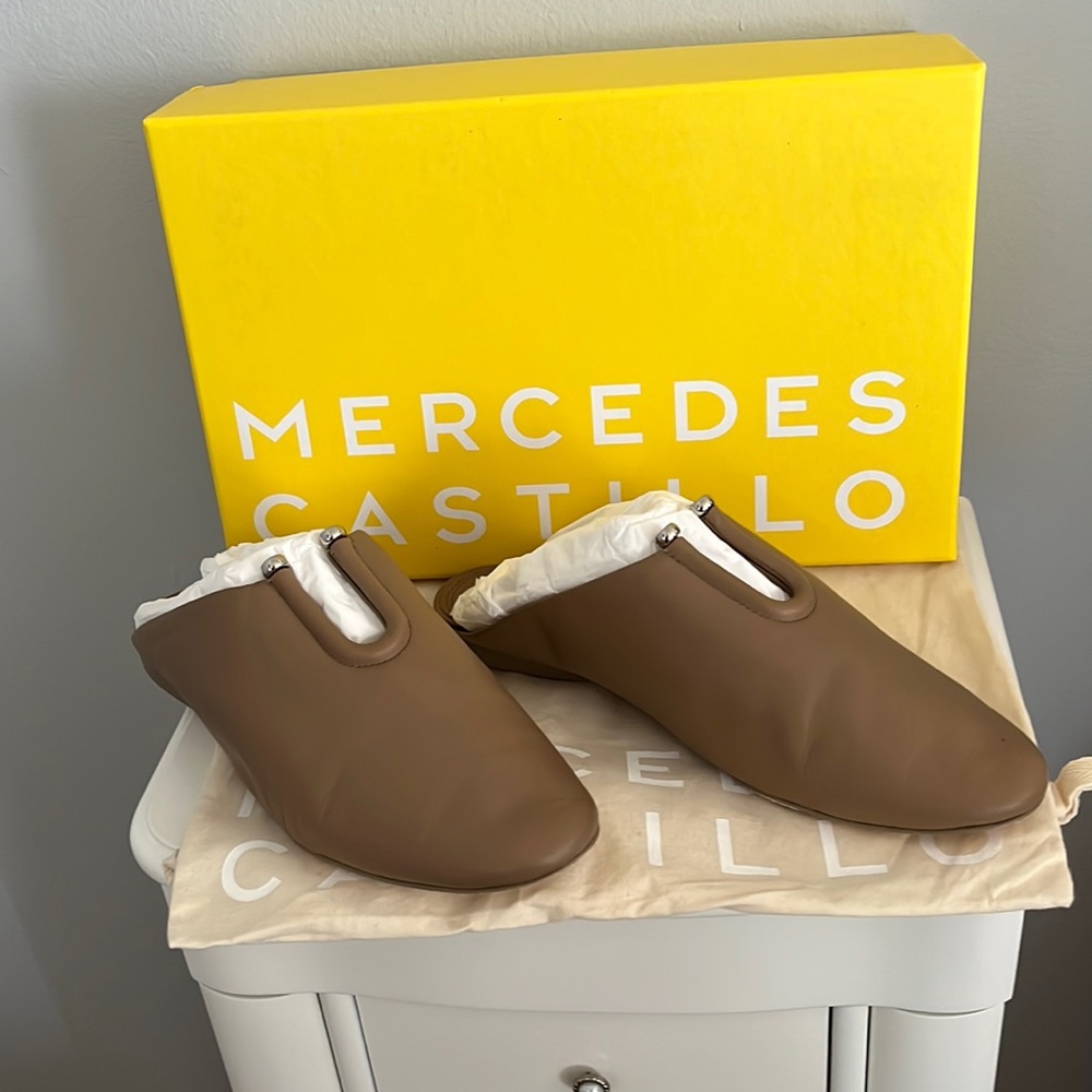 Leather slides